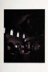 Galerie Bertrand Grimont, PARIS Grégory Derenne, Sunlights, Sainte chantale, huile sur toile noire, 116 x 89 cm, 2012